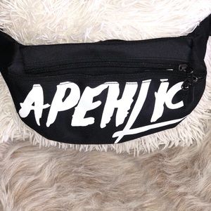 Big White Lettering Waist Bag